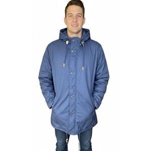 Livergy Urban Denim Hooded Coat Men’s Size 44 Blue Padded Jacket Winter